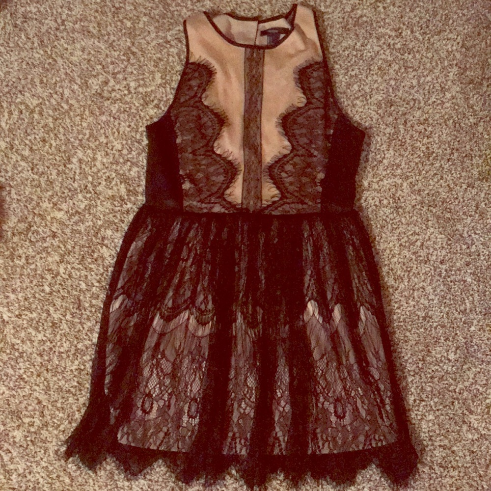 Lace Overlay Dress